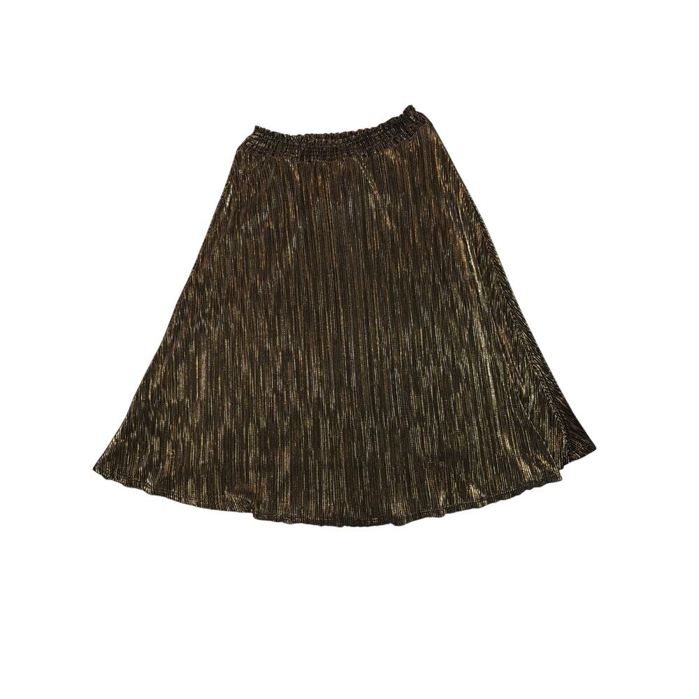 CATO Gold and Black Maxi/Midi Skirt Size Large